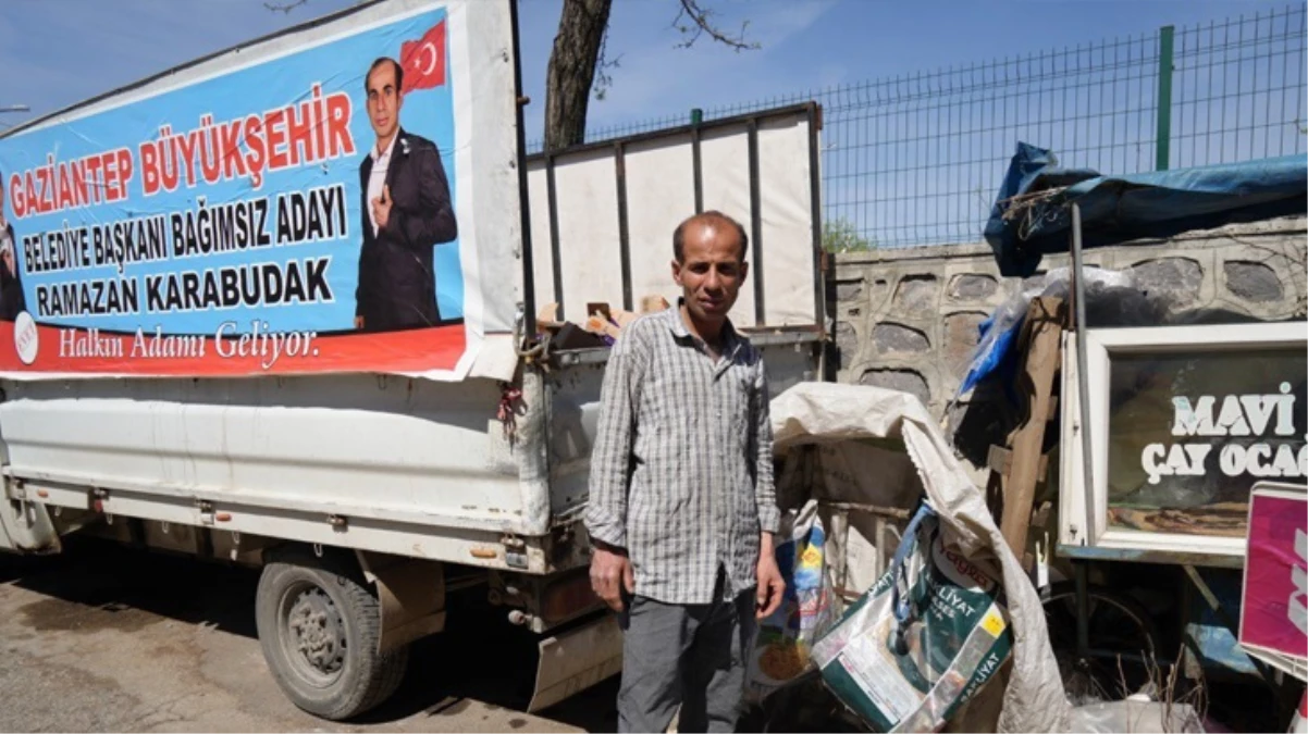Gaziantep'te kağıt toplayıcısı bağımsız aday, yerel seçimlerde 10. oldu