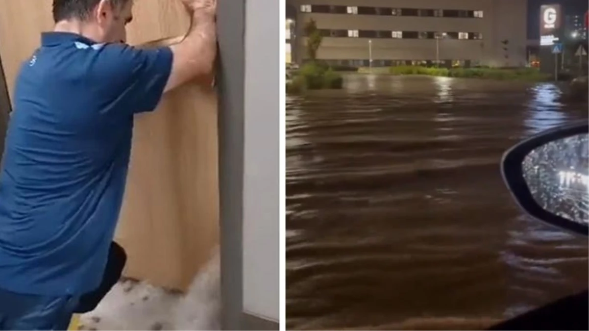 İstanbul'daki şiddetli yağış nedeniyle Başakşehir Çam ve Sakura Şehir Hastanesi'ni su bastı
